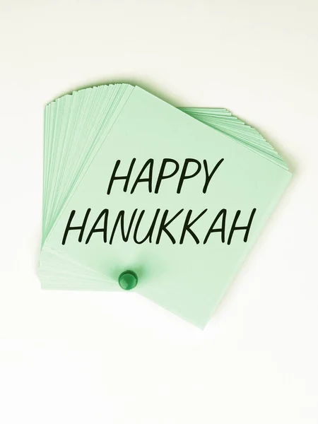 Begrebsmæssig Billedtekst Happy Hanukkah Business Tilgang Dag Relateret Til Skræmmende - Stock-foto