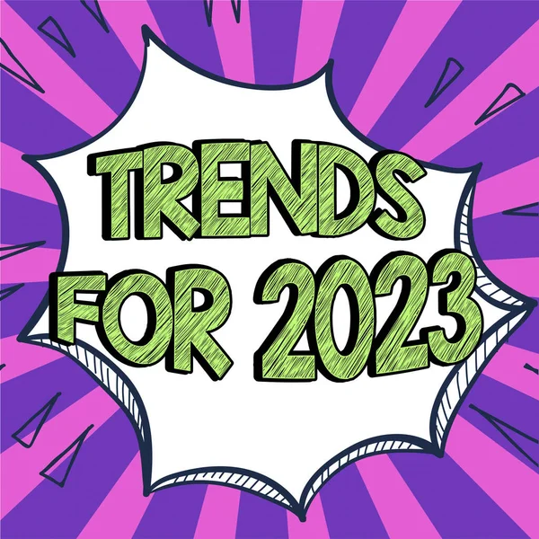 2023 Için Yazısı Eğilimleri Yıl Çok Hızlı Popüler Olan Şeylerin — Stok fotoğraf