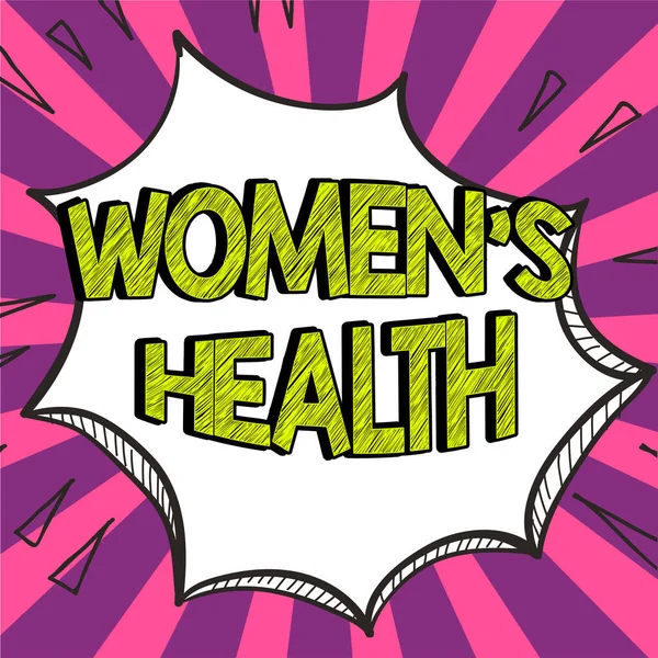 Señal Que Muestra Salud Mujer Concepto Negocio Consecuencias Salud Física — Foto de Stock