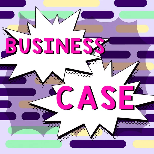 Tekstbord Met Business Case Business Concept Proposition Undertaking Mondelinge Presentatie — Stockfoto