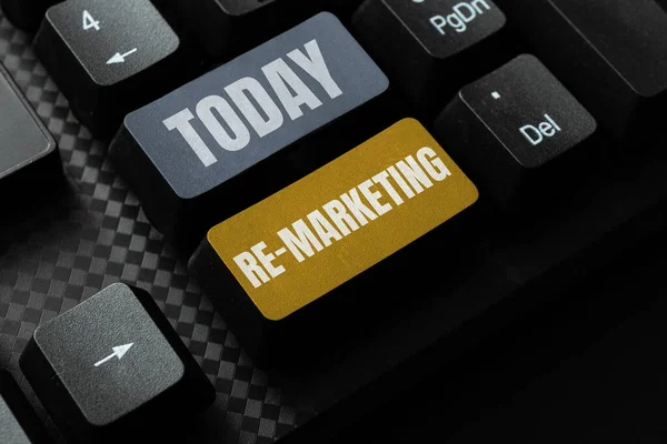 Text Showing Inspiration Marketing Word Strategy Reach Potential Customers Your — Stock Photo, Image