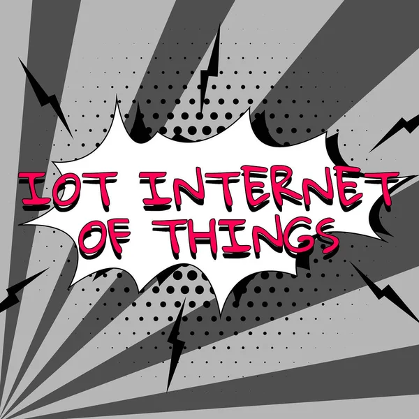 Visualizzazione Concettuale Iot Internet Things Foto Concettuale Network Physical Devices — Foto Stock