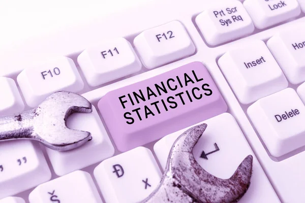 Fogalmi Megjelenítés Pénzügyi Statisztika Word Írt Átfogó Készlet Áramlási Adatok — Stock Fotó