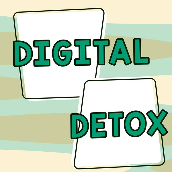 Señal Que Muestra Desintoxicación Digital Concepto Negocio Libre Dispositivos Electrónicos — Foto de Stock
