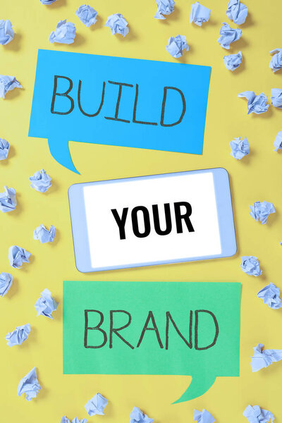 Знак отображения Пожалуйста, ознакомьтесь с нами, бизнес-концепция сделать коммерческую идентичность Маркетинговая реклама