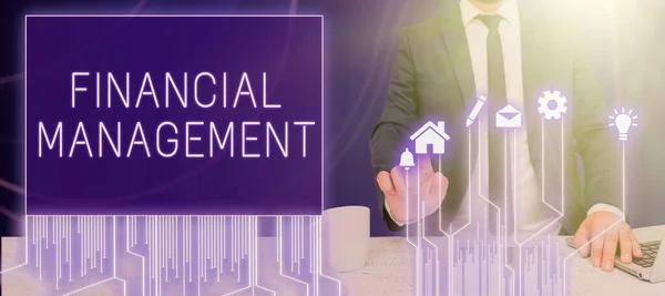 Conceptual Caption Financial Management Word Written Efficient Effective Way Manage — Stock Photo, Image