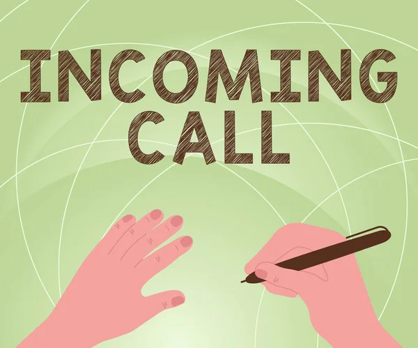 Incoming Call Business Approach Inbound Received Telephone Voicmail Vidcall — 스톡 사진