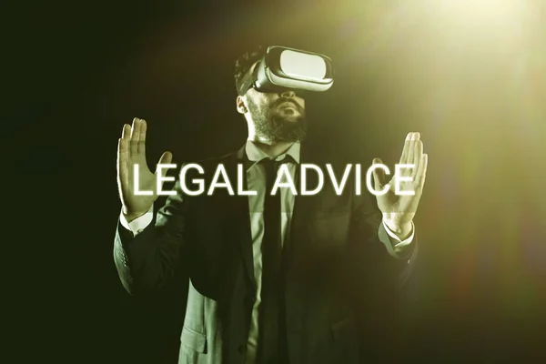 手書きテキスト法的助言 ビジネスコンセプト特定の状況における法律手続に関する弁護士の意見 — ストック写真