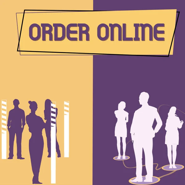 Concepeption Order Online Business Approach Buying Goods Services Seller Internet — 스톡 사진