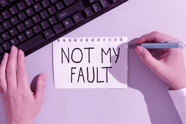 Text Showing Inspiration Fault Word Written Make Excuses Avoid Being — Stock Photo, Image