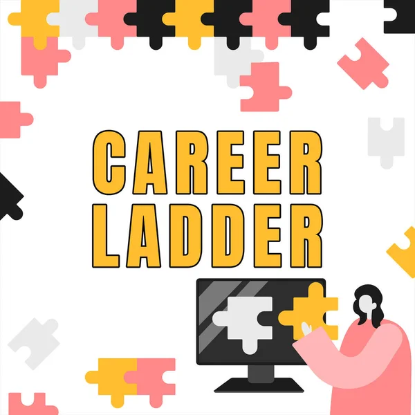 Inspiration Showing Sign Career Ladder Business Overview Job Promotion Professional — Stock Photo, Image