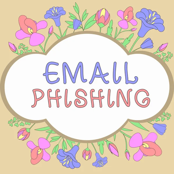 Texto Que Presenta Email Phishingemails Que Pueden Enlazar Sitios Web —  Fotos de Stock