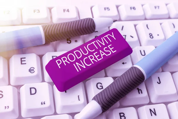 Inspiration showing sign Productivity Increase, Word Written on get more things done Output per unit of Product Input