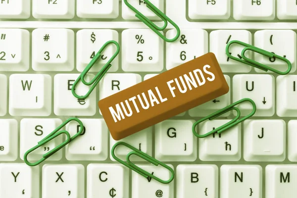 Inspiráló Szöveg Mutual Funds Word Written Befektetési Program Által Finanszírozott — Stock Fotó