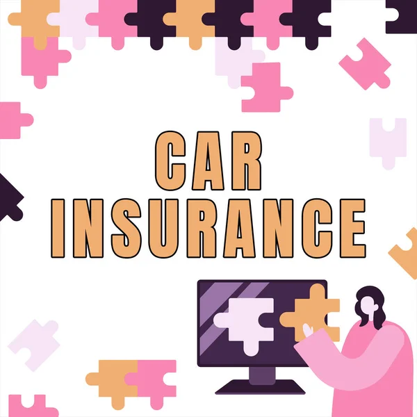 Text Showing Inspiration Car Insurance Business Idea Accidents Coverage Comprehensive — Stock Photo, Image