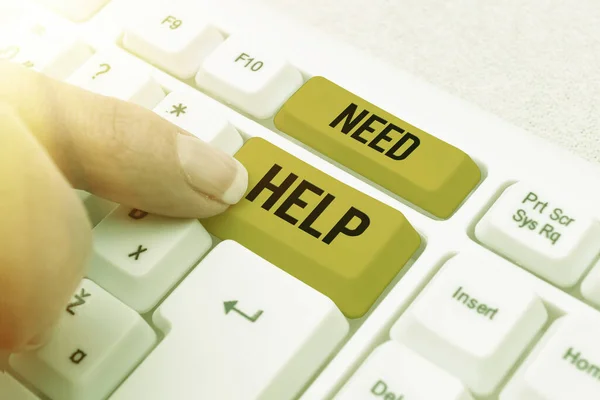 Sign Displaying Need Help Concept Meaning Someone Pressure Cannot Handle — Stock Photo, Image