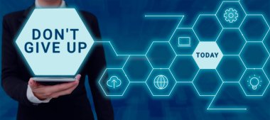 El yazısı: Pes Etme, Kavramsal Fotoğraf Kararlılığı Kendine İnanmaya Devam Et