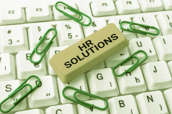 Solutions 텍스트 아웃소싱된 컨설팅 전문가들을 — 스톡 사진