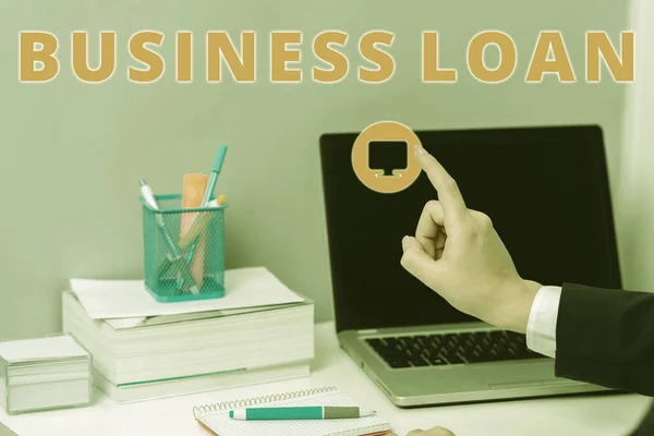 Wyświetlacz Koncepcyjny Business Loan Przegląd Działalności Kredyt Hipoteczny Pomoc Finansowa — Zdjęcie stockowe