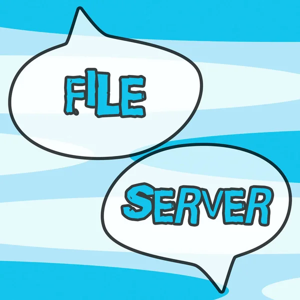 Text Bildtext Som Presenterar File Server Affärsidé Enhet Som Styr — Stockfoto