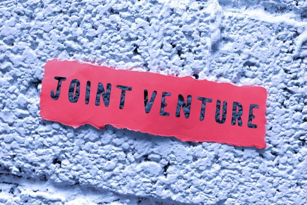 Psaní Zobrazujícího Text Joint Venture Business Concept Collaboration Arrangement Party — Stock fotografie