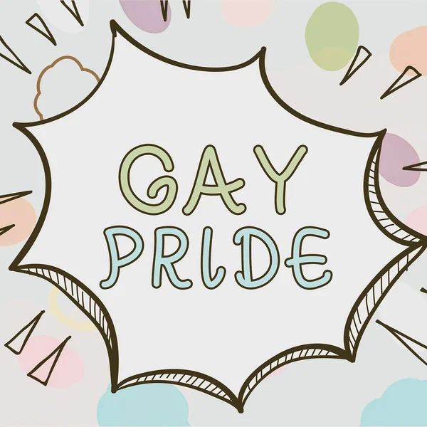 Textový Titulek Uvádějící Gay Pride Koncept Znamenající Důstojnost Idividuálu Který — Stock fotografie
