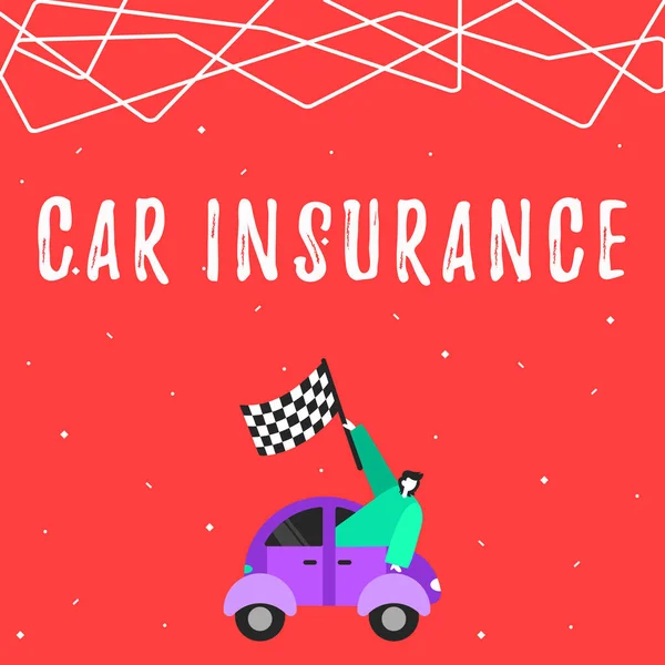 Handstil Text Bilförsäkringar Word Accidents Coverage Omfattande Policy Motorfordonsgaranti — Stockfoto