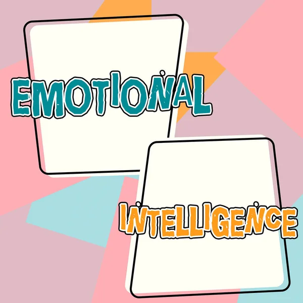 Handschrift Emotionele Intelligentie Business Idee Self Social Awareness Behandel Relaties — Stockfoto