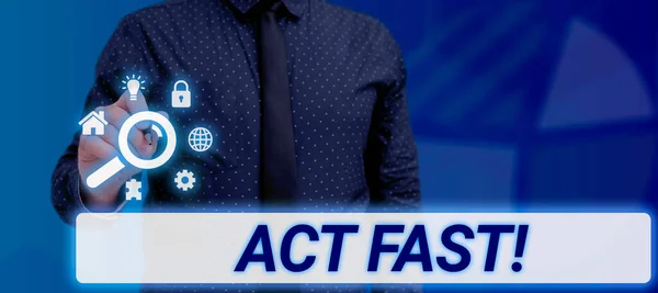 Inspiration Showing Sign Act Fast Internet Concept Voluntarily Move Highest — Stock Photo, Image