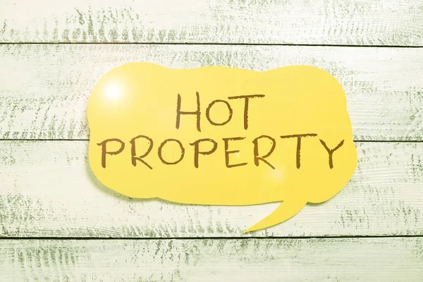 Tekst Pisma Hot Property Podejście Biznesowe Coś Jest Poszukiwane Lub — Zdjęcie stockowe