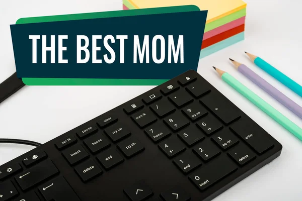 Концептуальний Дисплей Найкраща Мама Бізнес Підхід Оцінка Вашої Матері Кохання — стокове фото