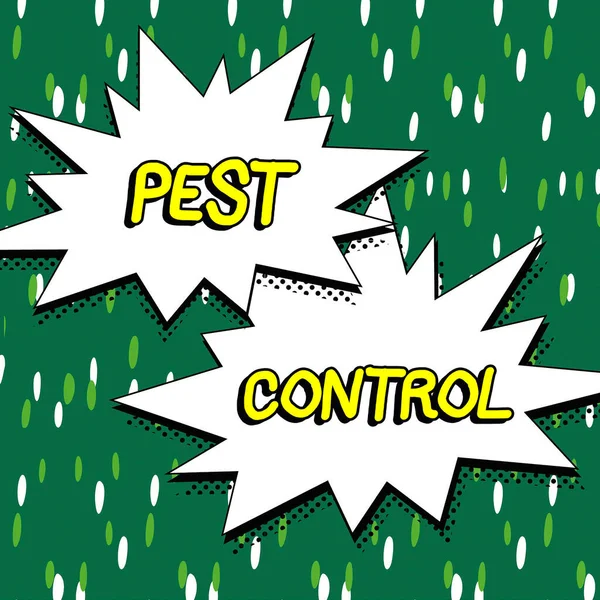 Handgeschriebenes Schild Zur Schädlingsbekämpfung Geschäftsübersicht Tötung Zerstörerischer Insekten Die Nutzpflanzen — Stockfoto