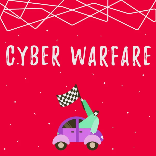 Εννοιολογική Λεζάντα Cyber Warfare Επιχειρηματική Ιδέα Virtual War Hackers System — Φωτογραφία Αρχείου