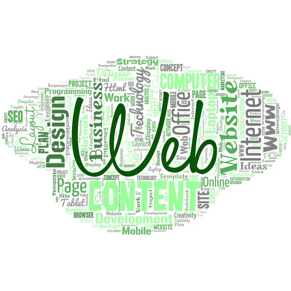 Big Word Cloud Shape Ufo Word Web — Stock Vector