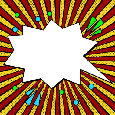 Komik Konuşma Patlama Şeklinde Kabarcıklar İş Tanıtımını Sunar.