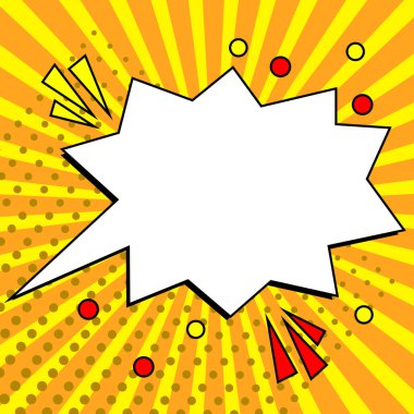 Comic Speech Bubble In Bang Shape Representing Business Promotion.