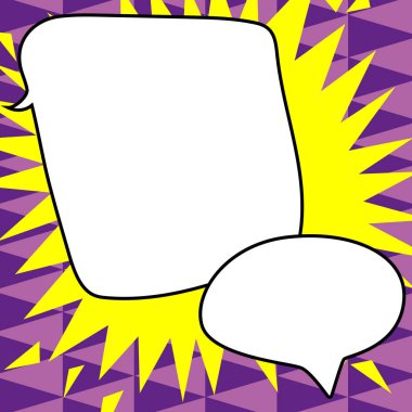 Design Drawing Of Some Comic Frames As Background With Speech Bubbles