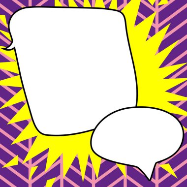 Design Drawing Of Some Comic Frames As Background With Speech Bubbles