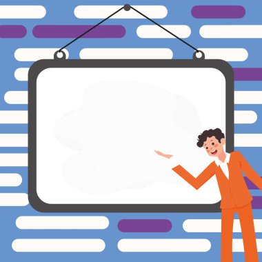 Eğitmen Kupa Tutarken İşaret Çubuğu Çizer.