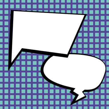 Komik Konuşma Patlama Şeklinde Kabarcıklar İş Tanıtımını Sunar.