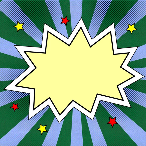 Comic Speech Bubble Bang Shape Representing Business Promotion — Image vectorielle