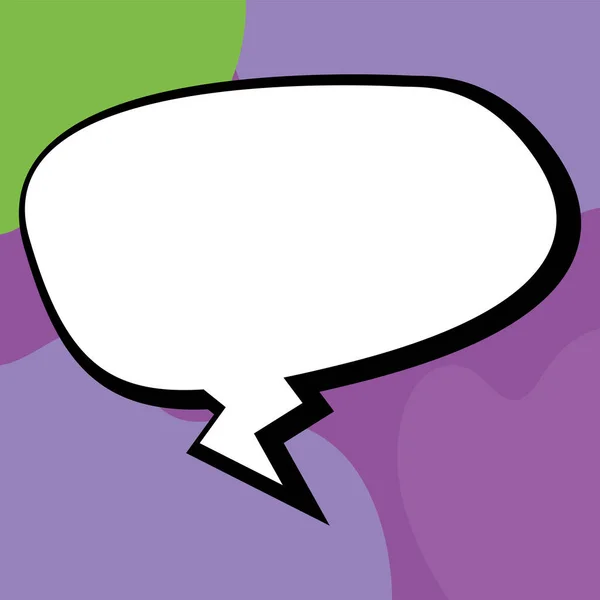 Comic Speech Bubble Bang Shape Representing Business Promotion — Vetor de Stock