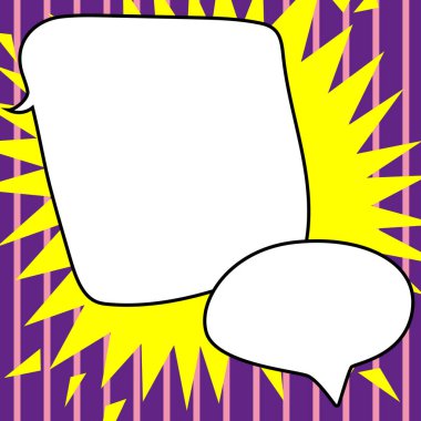 Design Drawing Of Some Comic Frames As Background With Speech Bubbles