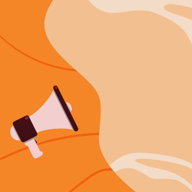 Muhabbet Baloncuğuyla Megafon Çizimi Yeni Duyuruyu Gösteriyor.