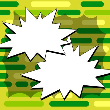 Design Drawing Of Some Comic Frames As Background With Speech Bubbles