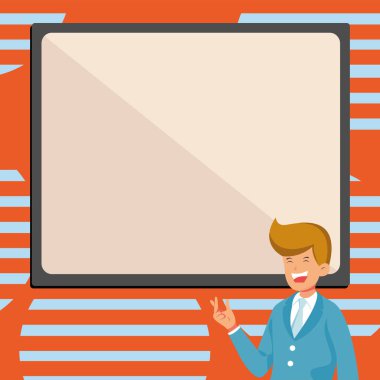 Eğitmen Kupa Tutarken İşaret Çubuğu Çizer.