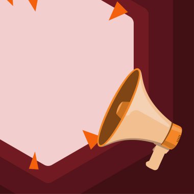 Muhabbet Baloncuğuyla Megafon Çizimi Yeni Duyuruyu Gösteriyor.