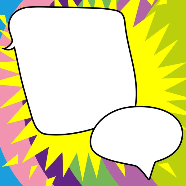 Comic Speech Bubble Bang Shape Representing Business Promotion — Archivo Imágenes Vectoriales