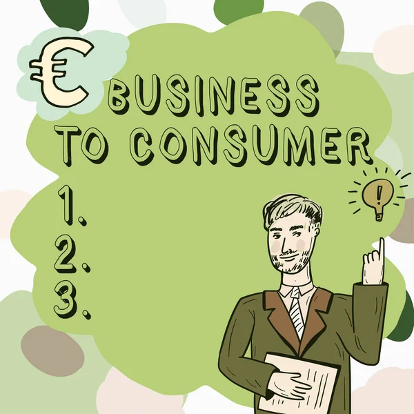 Εννοιολογική Απεικόνιση Business Consumer Επιχειρηματική Επισκόπηση Άμεση Συναλλαγή Μεταξύ Μιας — Φωτογραφία Αρχείου