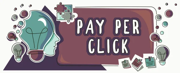 Inspiration Showing Sign Pay Click Business Overview Internet Advertising Model — Stock Photo, Image